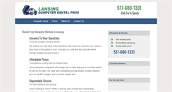 Desktop Screenshot of dumpsterrentallansingmi.com