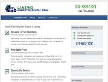 Tablet Screenshot of dumpsterrentallansingmi.com